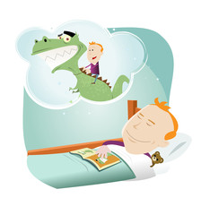 Cartoon Child Dreaming