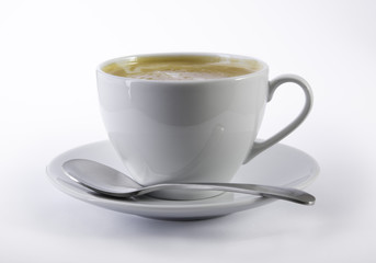 Kaffee in weisser Tasse