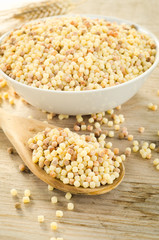 Durum wheat semolina, fregola cruda, typical sardinian pasta