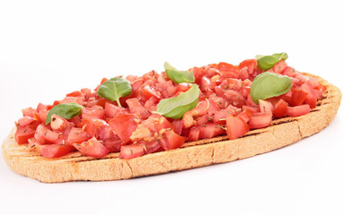 bruschetta with tomato and basil