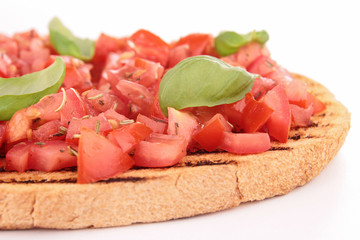 bruschetta with tomato and basil
