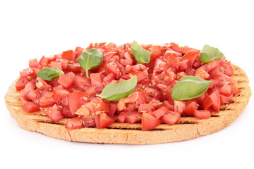 bruschetta with tomato and basil