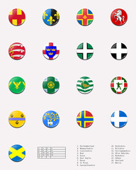 Regional and cities' flags ball of UK 2/2