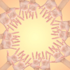 Circle made of hands