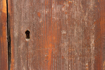 Wooden background with keyhole