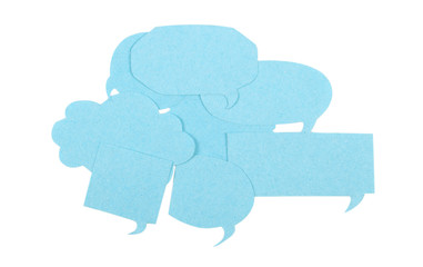 the thoughts of old paper isolated on white