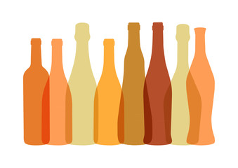 Bouteilles de Vins - Beige