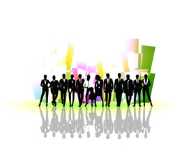 Naklejka premium Businessman team.