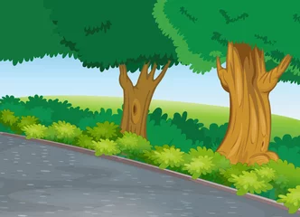 Photo sur Plexiglas Animaux de la forêt arbre à côté de la route