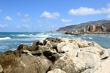 rocky seaside in Trapani