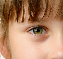Naklejka premium Children eye closeup