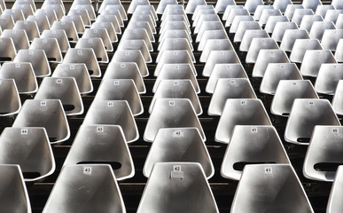 Obraz premium Empty seats in outdoor concert hall