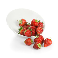 Plate with Strawberries