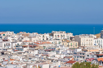 Panoramic view of Vieste. Puglia. Italy.
