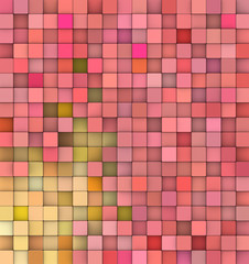 abstract 3d cubes backdrop in orange and red