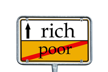 Sign - poor and rich