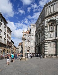 Fototapeta na wymiar Widok z katedry i miasta Florencji, Włochy.