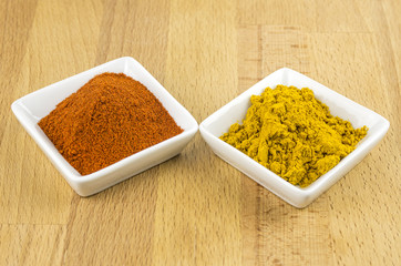 Curry und Paprika