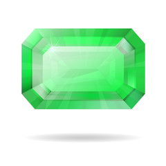 Vector isolated emerald
