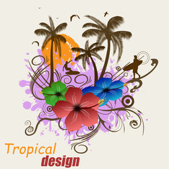 Tropical poster design