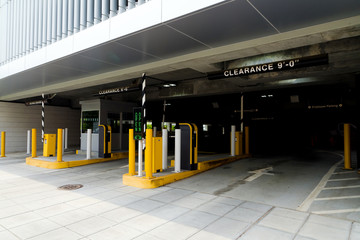 Entry to downtown building garage