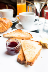 Breakfast with coffee