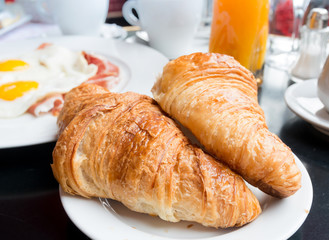 Breakfast with coffee