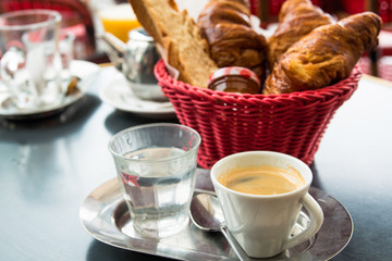 Breakfast with coffee