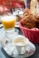 Breakfast with coffee