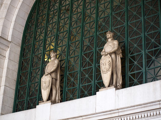 Union Station at Washington DC with Statues