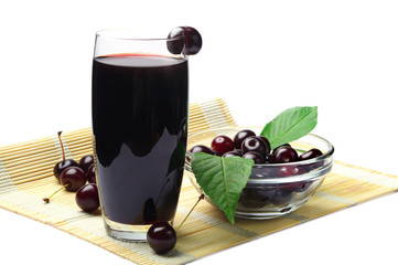 Juice and cherry berries