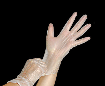 Hands in gloves
