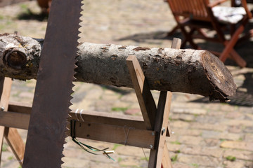 Sägebock Hochzeit schräg & Unschärfe