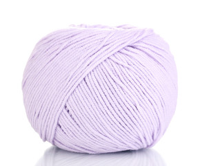Knitting yarn isolated on white