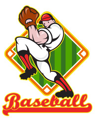 Baseball Pitcher Player Pitching Diamond