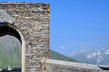 Fototapeta na wymiar Turra fort w Maurienne, Mont-Cenis