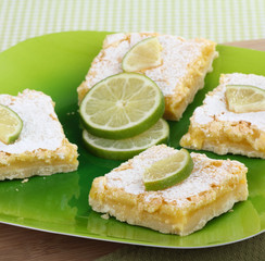 Platter of Lime Bars