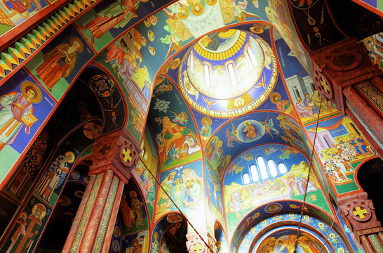 Interior of Orthodox Church, dedicated in Ljubljana, Slovenia