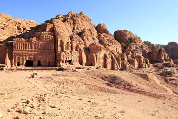 Fototapeta na wymiar Petra, Lost skalne miasto Jordanii.