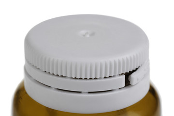 Top of small bottle with drug