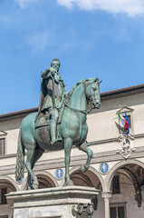 Fototapeta na wymiar Statua Medici Ferdinand I de 'w Florencja, Włochy