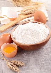 flour with ingredients