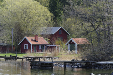Fototapeta na wymiar Wiosna w archipelagu sztokholmskim