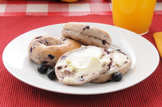 Mini Blueberry Bagels