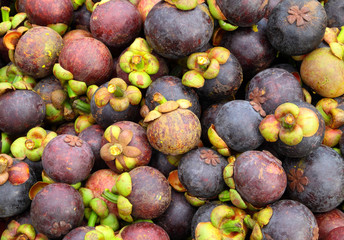 Mangosteen fruit pile