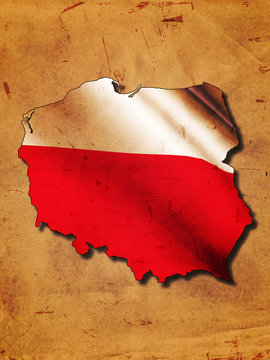 Fototapeta Polish map