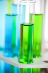 Glass laboratory equipment for science research