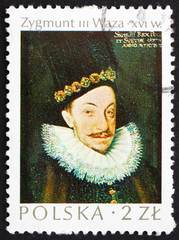 Postage stamp Poland 1974 Sigismund Vasa, King of Poland - obrazy, fototapety, plakaty