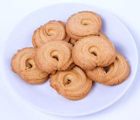 cookies in the white plate