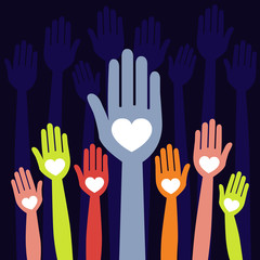 Fun time hands vector design.